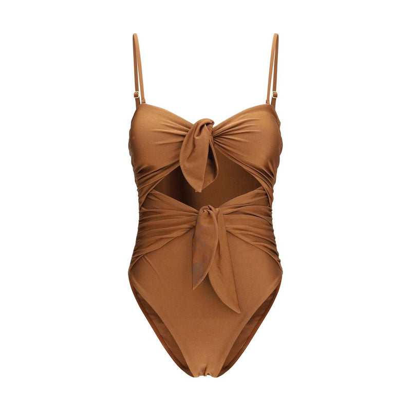 Zimmermann Aster Beige Polyamide One-Piece Swimsuit
