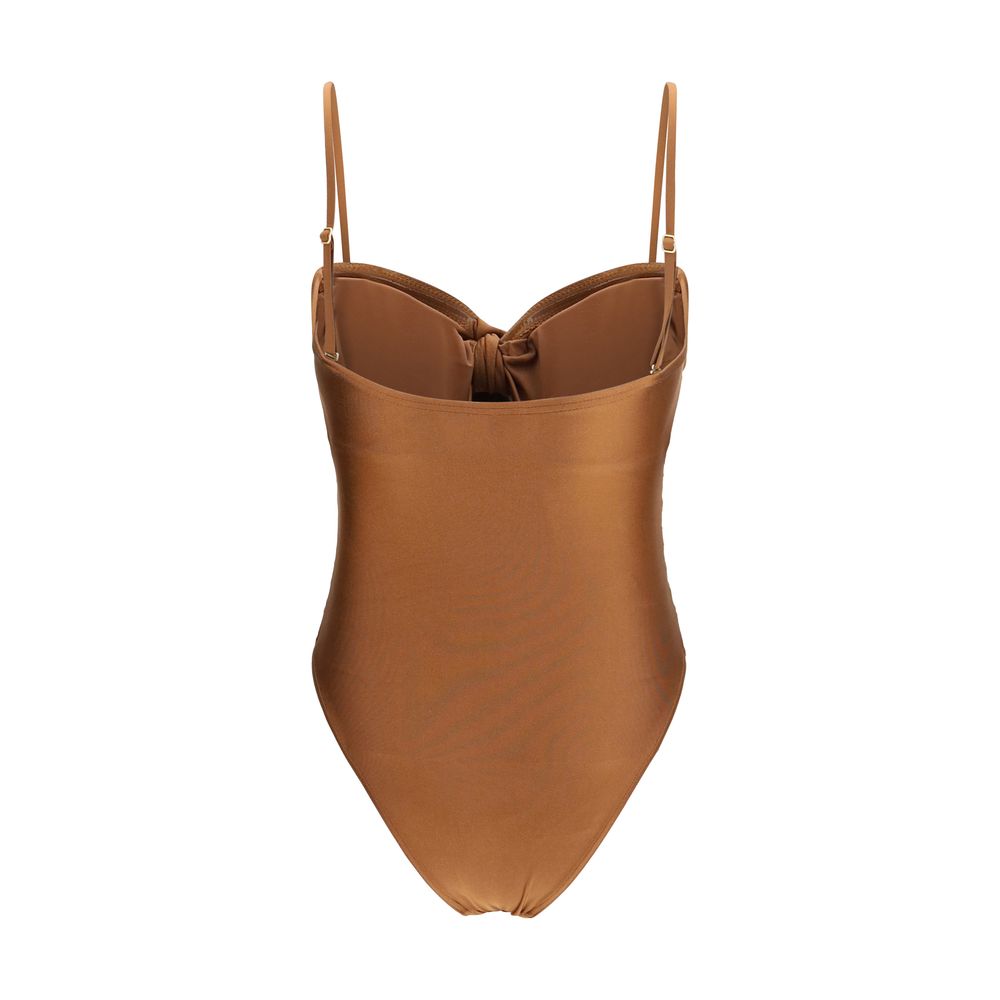Zimmermann Aster Beige Polyamide One-Piece Swimsuit