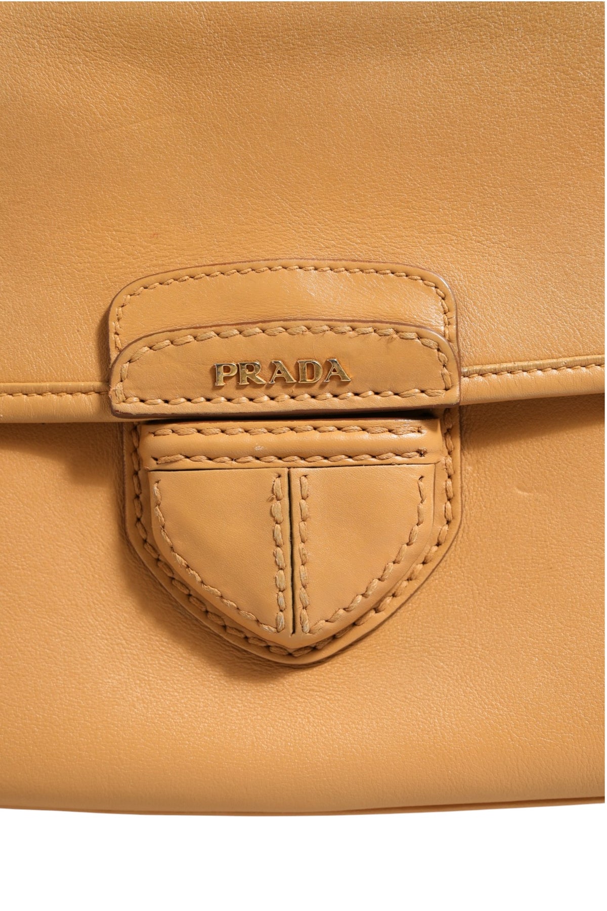Sac à bandoulière Prada Sidonie en cuir grainé beige