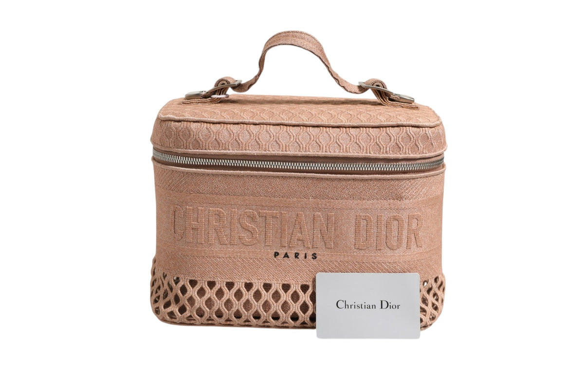 Christian Dior Mesh Embroidered Dior Travel Vanity Case
