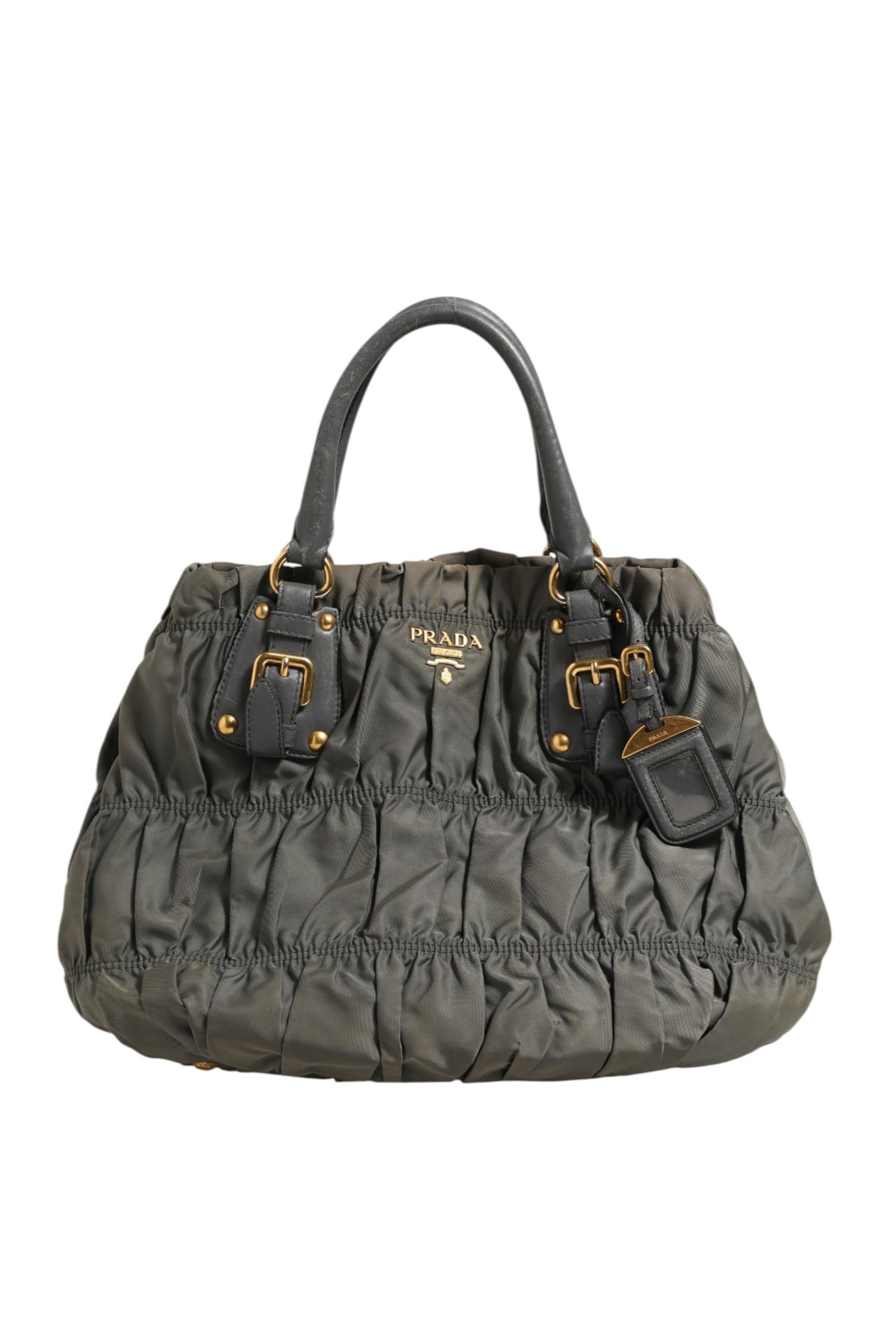 Prada Tessuto Nylon Gaufre Tote Bag - Gray