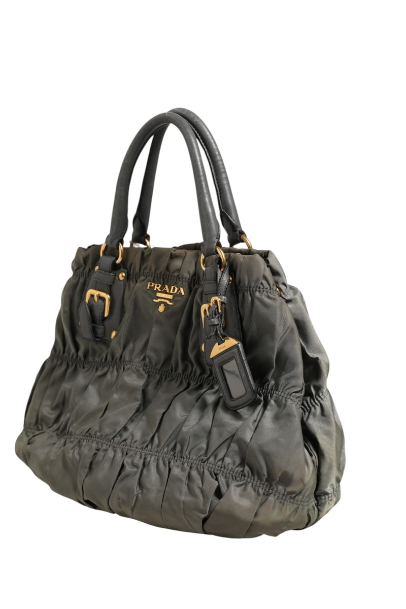 Prada Tessuto Nylon Gaufre Tote Bag - Gray