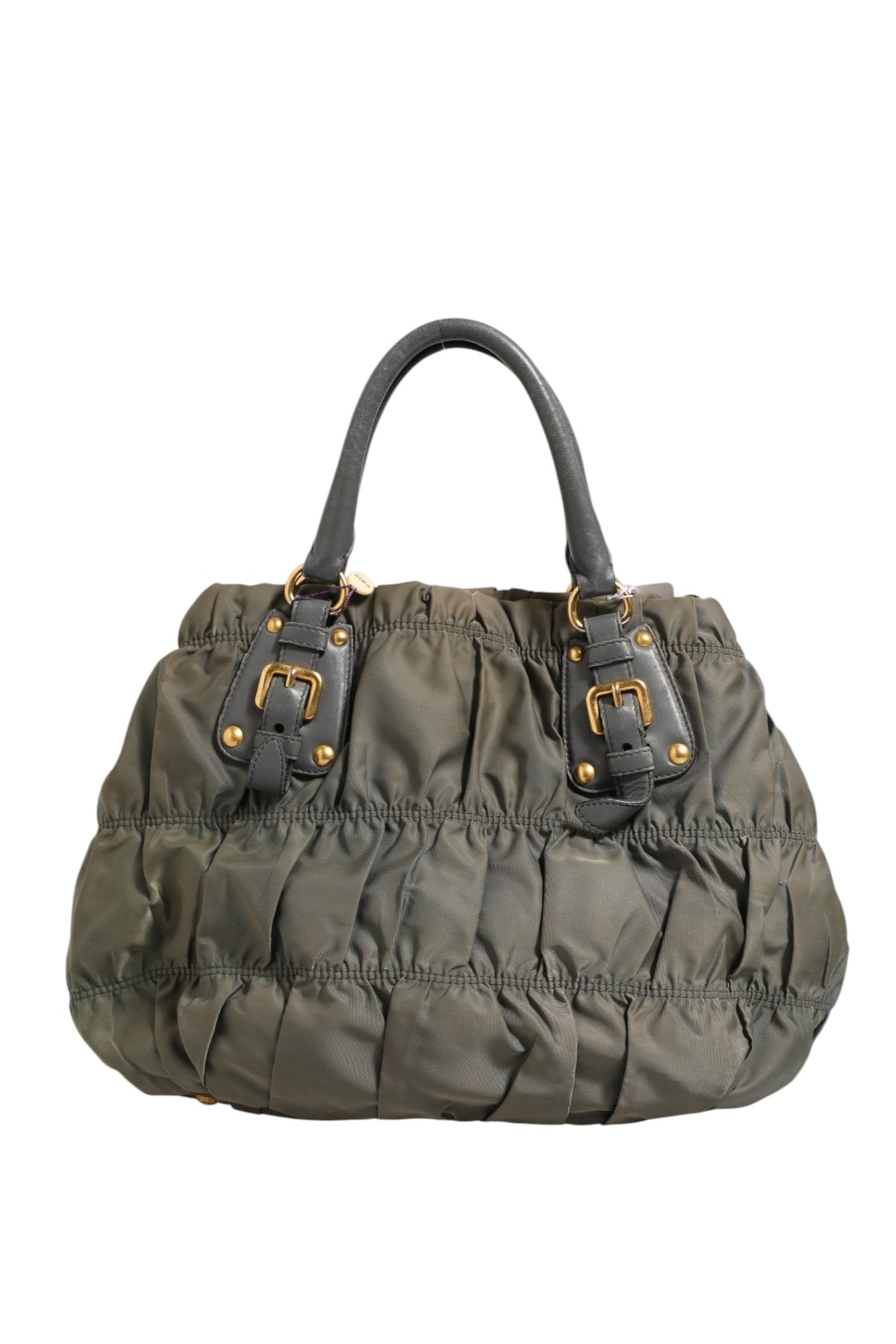 Prada Tessuto Nylon Gaufre Tote Bag - Gray