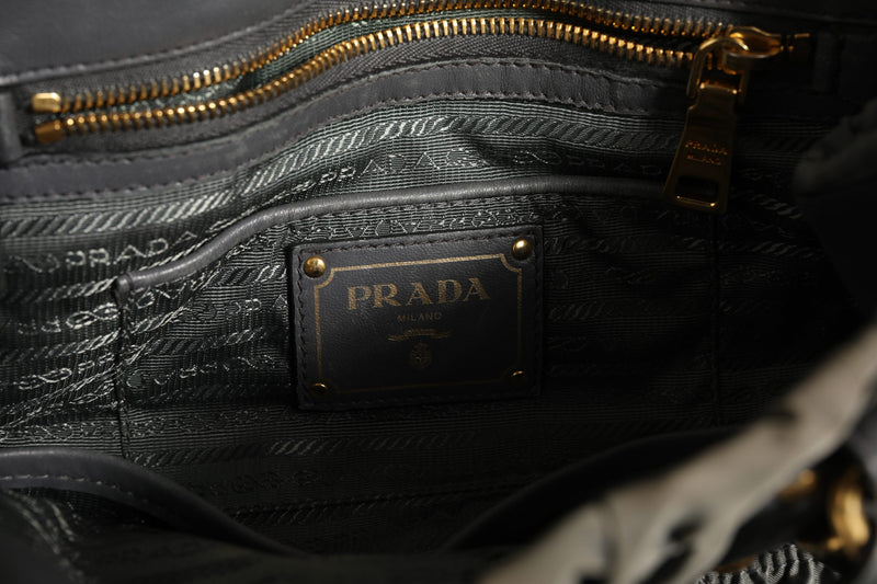 Prada Tessuto Nylon Gaufre Tote Bag - Gray