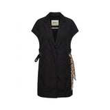 Herno Black Cotton Sleeveless Casual Dress