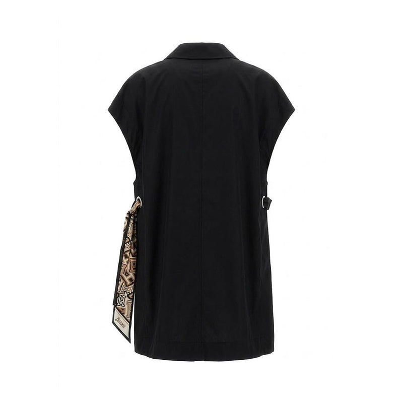Herno Black Cotton Sleeveless Casual Dress