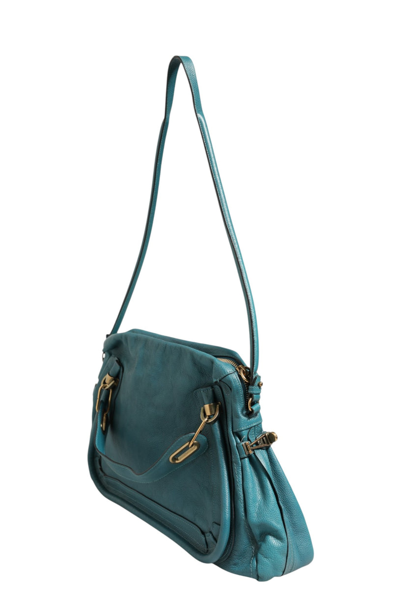 Chloé Paraty Bag in Aquamarine Leather - Preloved Luxury