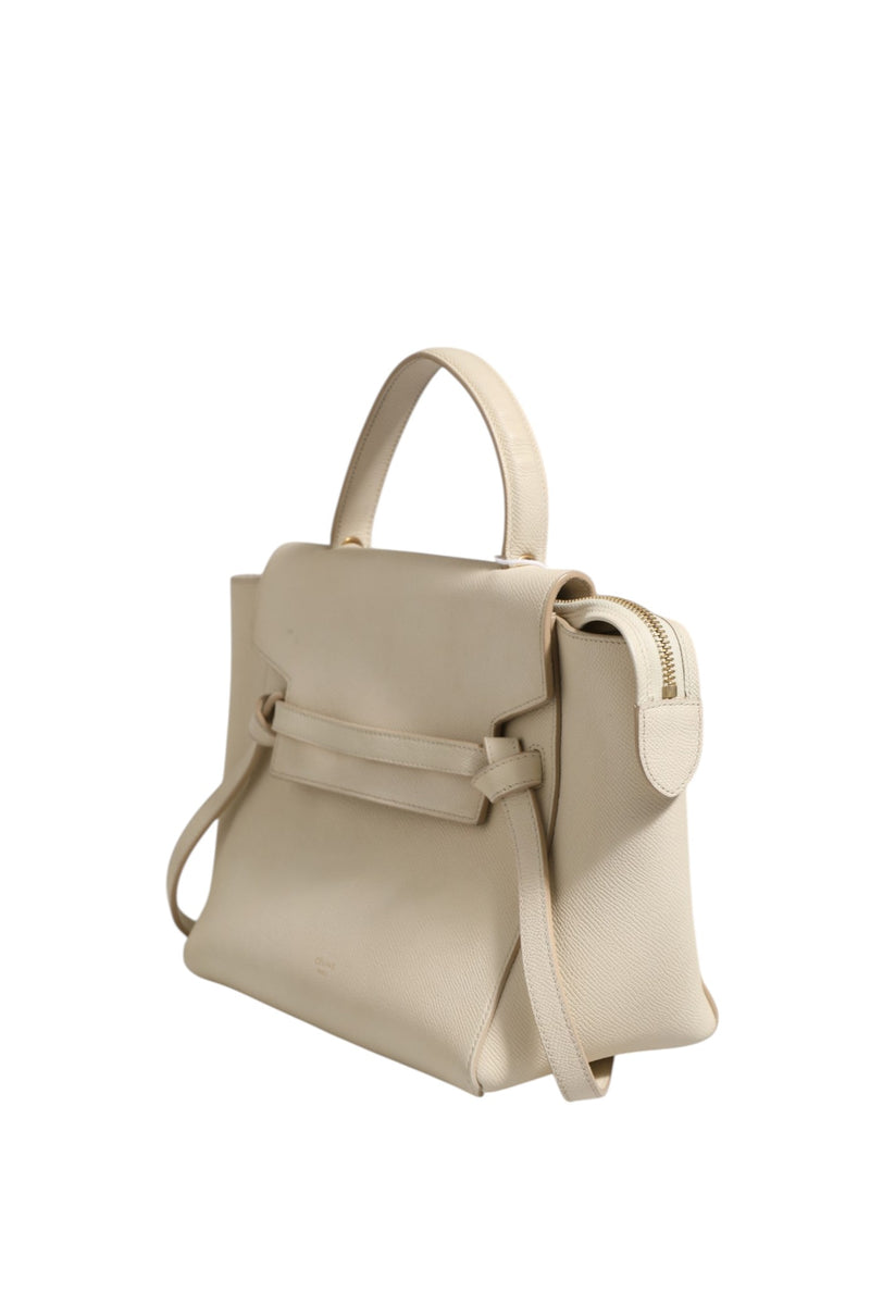 Celine Nano Belt Bag Grained Calfskin Chalk