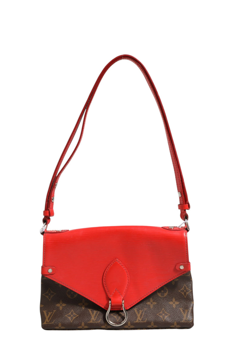 Louis Vuitton Saint Michel Monogram Epi Shoulder Bag Coquelicot