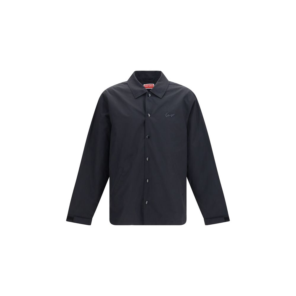 Kenzo Black Cotton Jacket - Oversized Coach Style