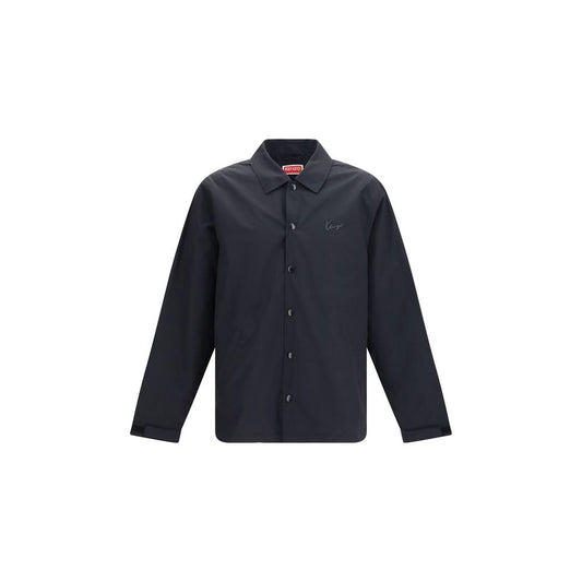 Kenzo Black Cotton Jacket - Oversized Coach Style