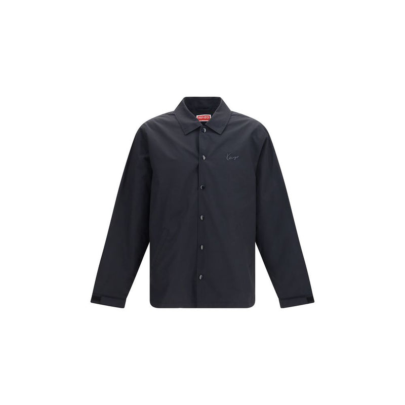 Kenzo Black Cotton Jacket - Oversized Coach Style