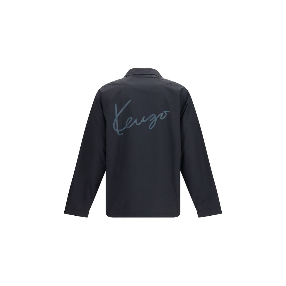 Kenzo Black Cotton Jacket - Oversized Coach Style