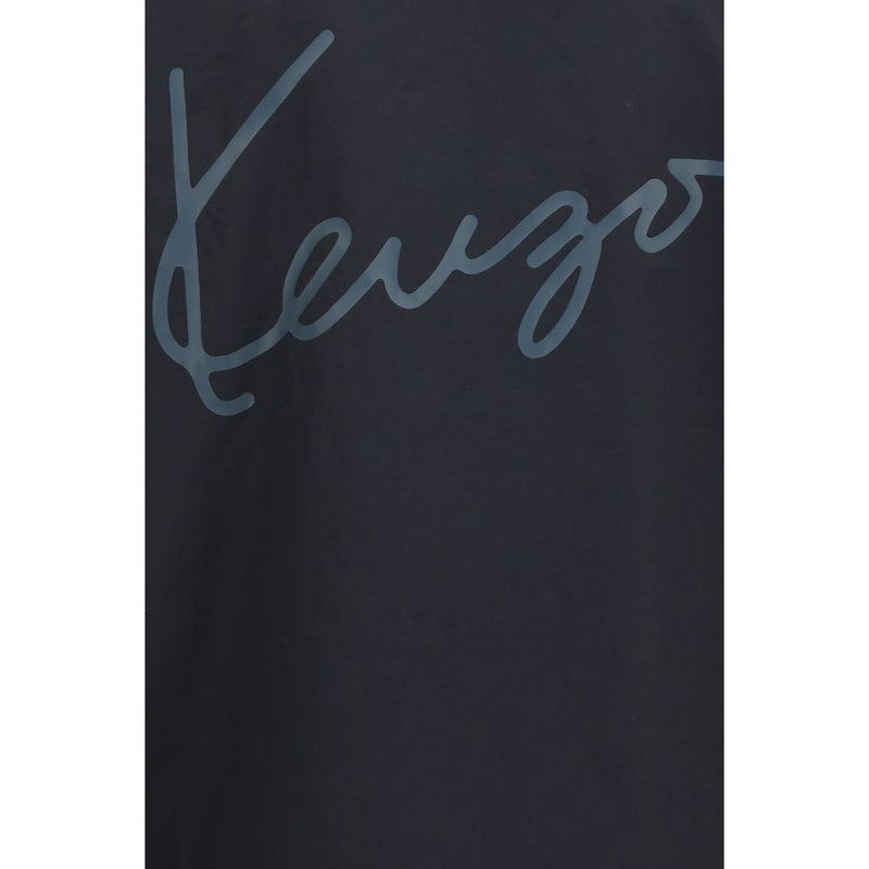 Kenzo Black Cotton Jacket - Oversized Coach Style