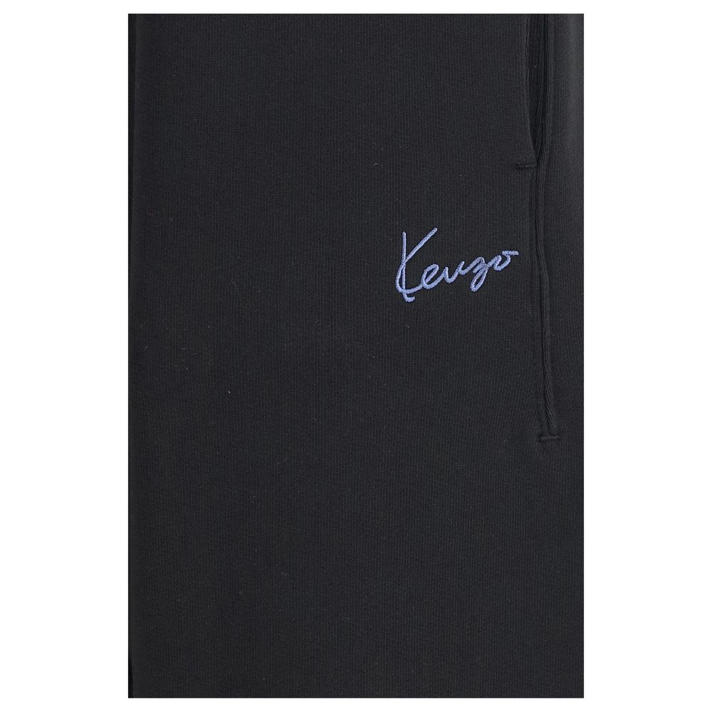 Kenzo Black Cotton Joggers - Stylish Workout Pants for Men