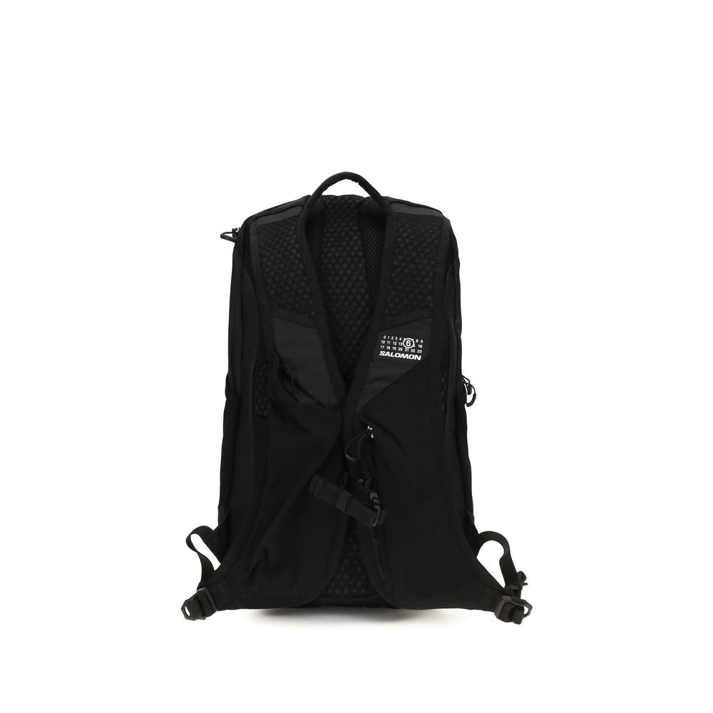 MM6 Black Nylon Backpack - Stylish & Functional Design