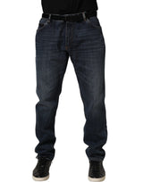 Dolce & Gabbana Dark Blue Washed MidWaist Straight Denim Jeans