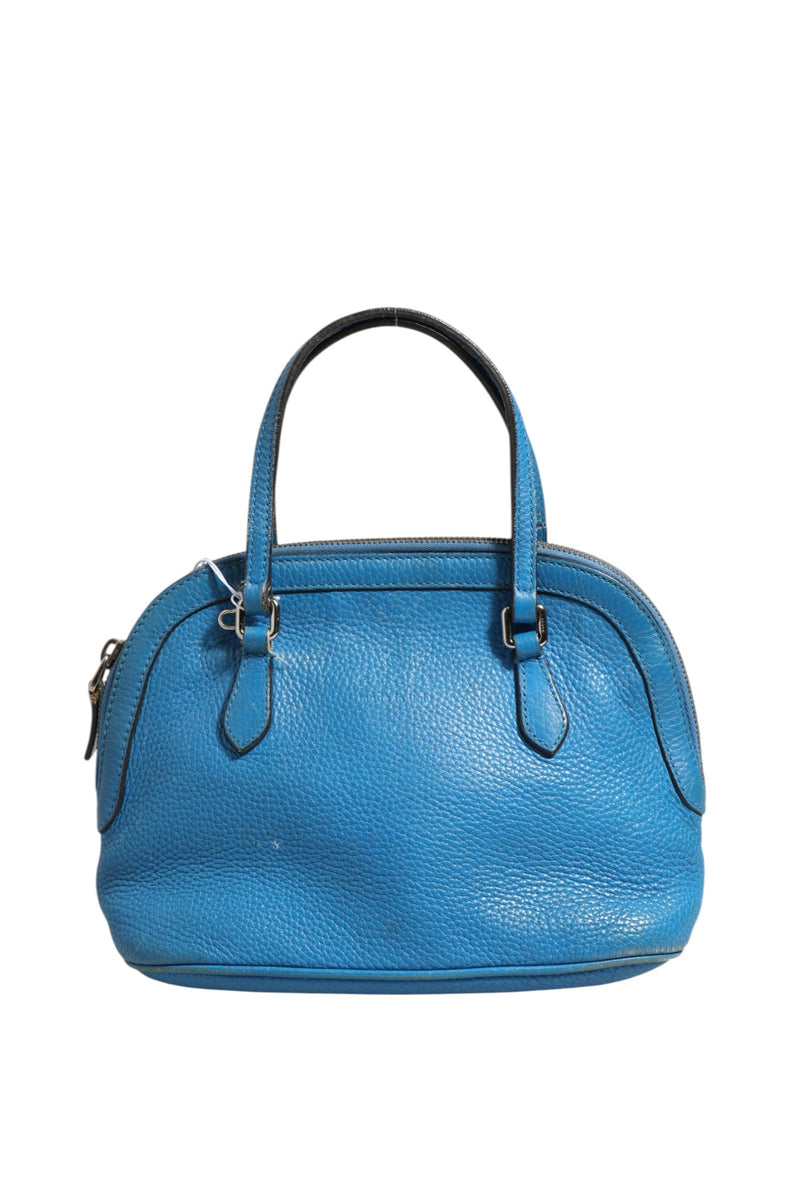 Gucci Blue Leather Dome Handbag - Elegant & Timeless