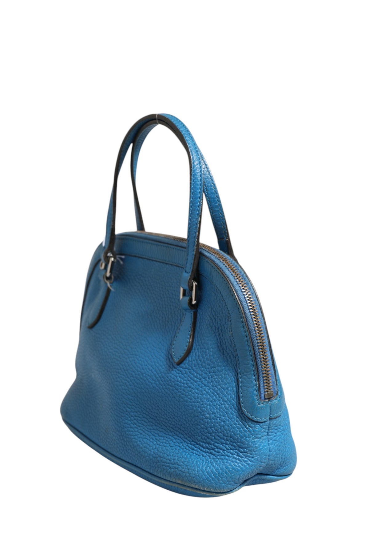 Gucci Blue Leather Dome Handbag - Elegant & Timeless