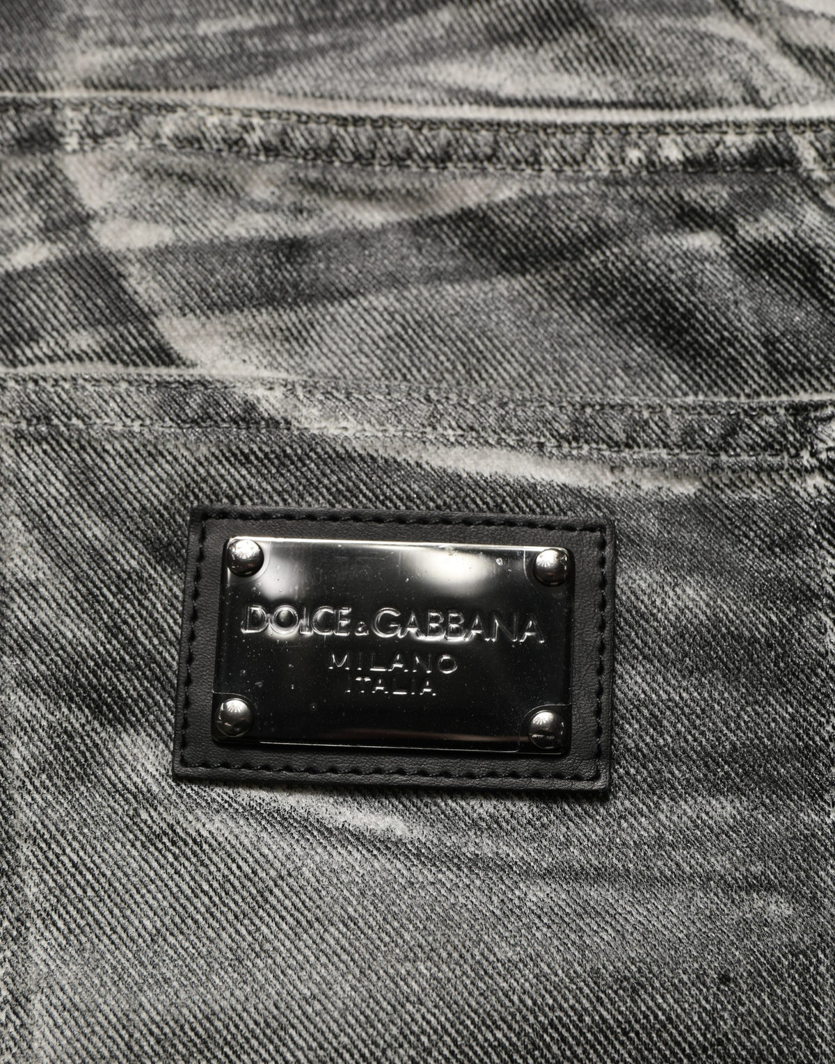 Dolce & Gabbana Grey Washed Mid Waist Straight Denim Jeans