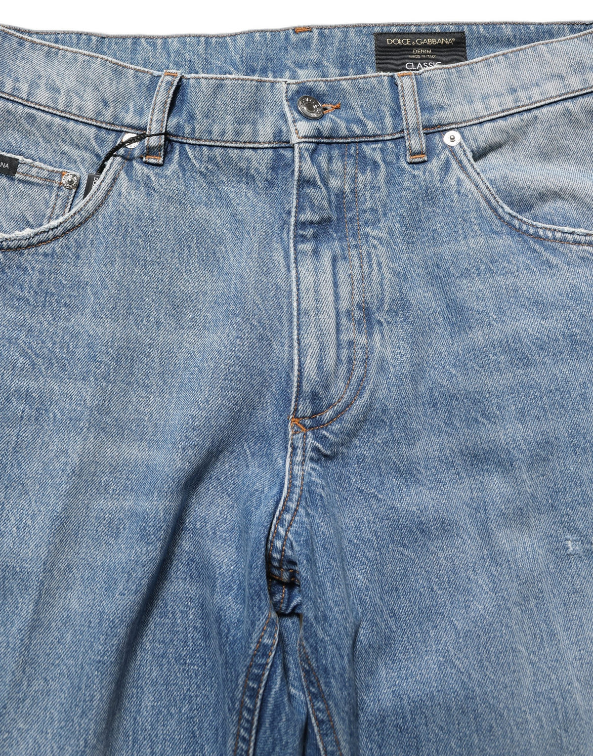 Dolce & Gabbana Light Blue Washed MidWaist Classic Denim Jeans