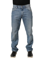 Dolce & Gabbana Light Blue Washed MidWaist Classic Denim Jeans