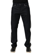 Dolce & Gabbana Black Cotton Mid Waist Classic Men Denim Jeans