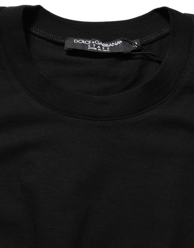 Dolce & Gabbana Black Long Sleeves Crew Neck Pullover Sweater