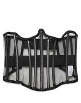 Dolce & Gabbana Black Sheer Tulle Corset Cropped Top