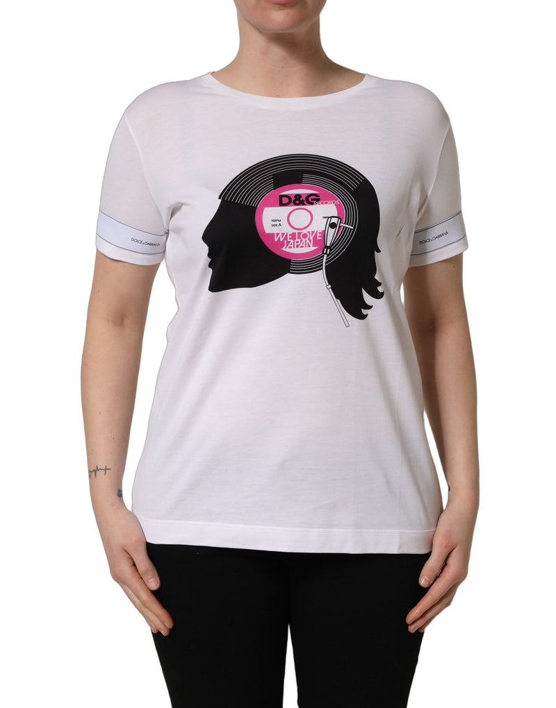 Dolce & Gabbana White D&G WE LOVE JAPAN Print Cotton T-shirt