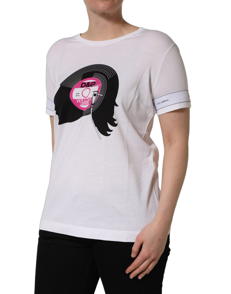 Dolce & Gabbana White D&G WE LOVE JAPAN Print Cotton T-shirt