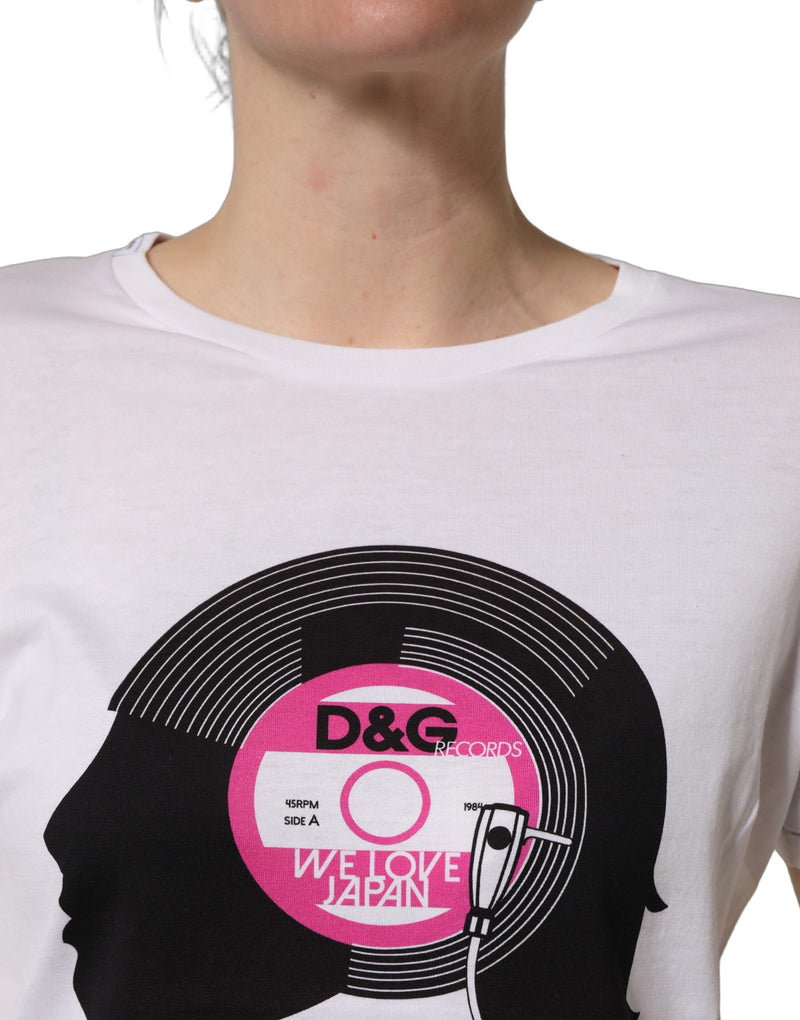 Dolce & Gabbana White D&G WE LOVE JAPAN Print Cotton T-shirt
