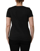 Dolce & Gabbana Black Tropical Jungle Round Neck T-shirt