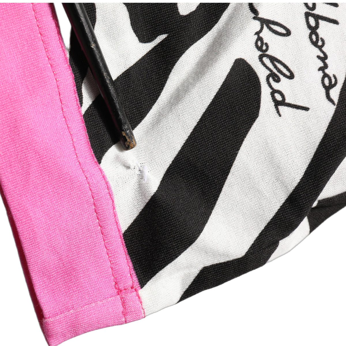 Dolce & Gabbana Multicolor Flamingo Zebra-Striped Trim T-shirt