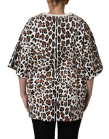Dolce & Gabbana Multicolor Leopard Print Crew Neck T-shirt