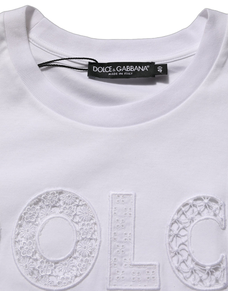 Dolce & Gabbana White Logo Round Neck Sleeveless T-shirt