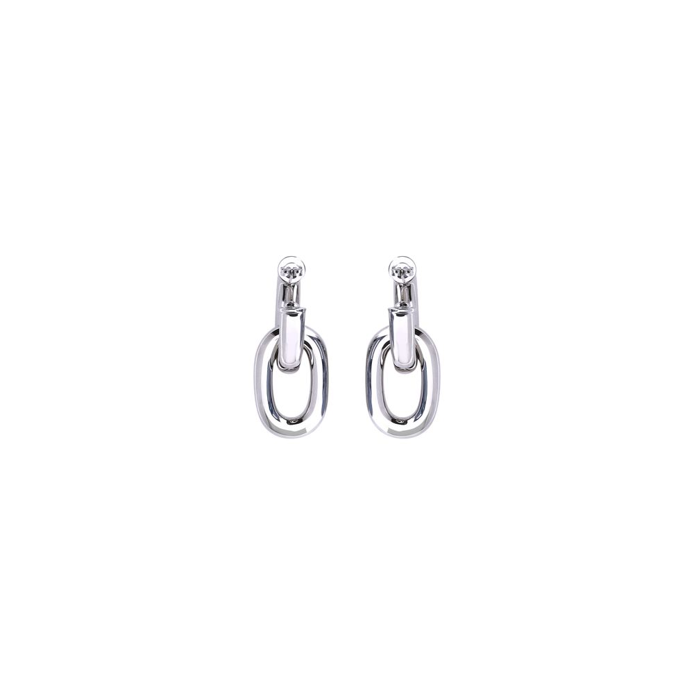 Rabanne Double XL Link Silver Resin Earrings