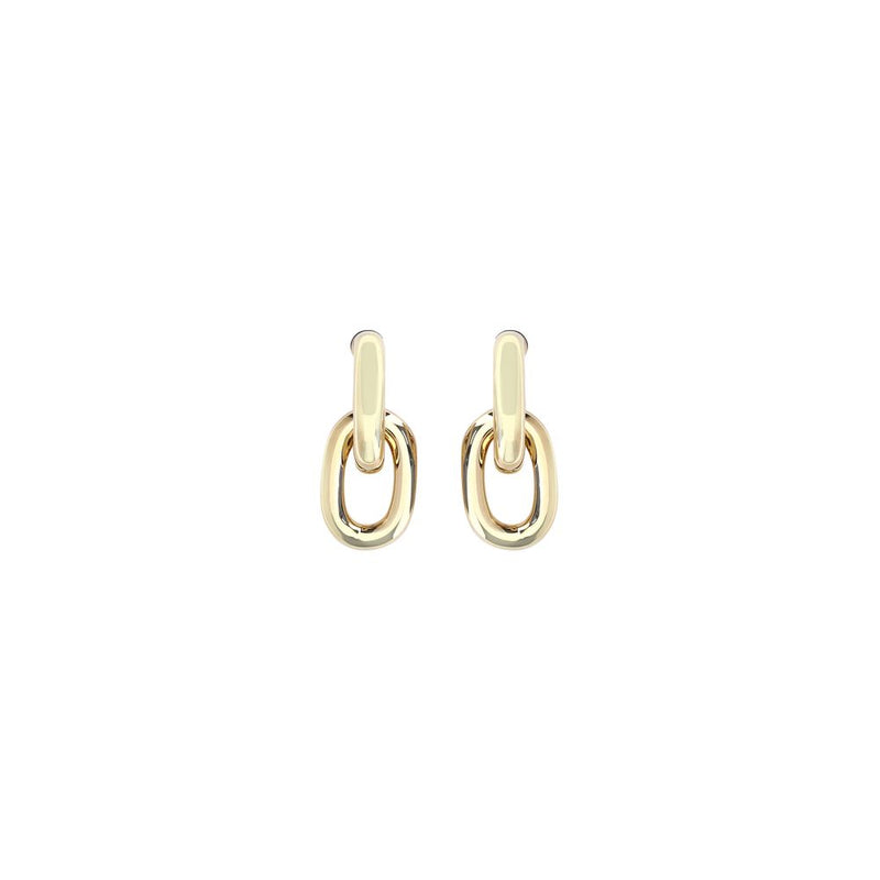 Rabanne Double XL Link Gold Resin Earrings