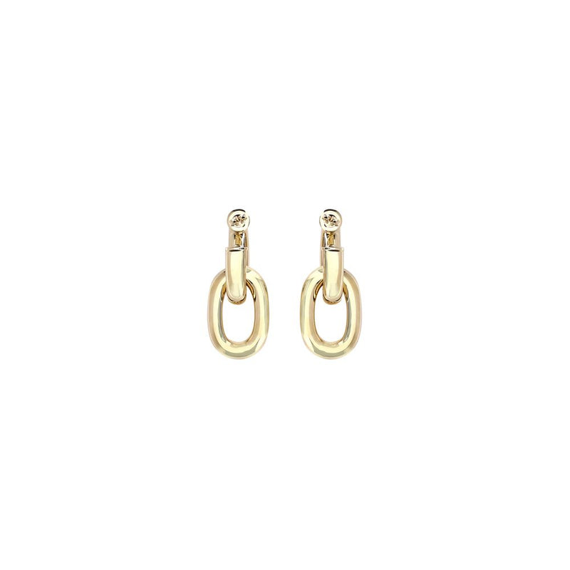 Rabanne Double XL Link Gold Resin Earrings