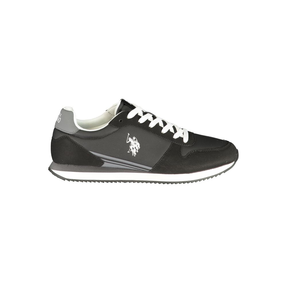 U.S. POLO ASSN. Black Polyurethane Men's Sneakers - Urban Style