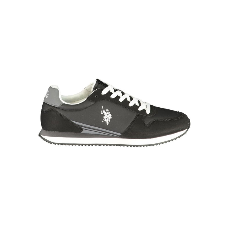 U.S. POLO ASSN. Black Polyurethane Men's Sneakers - Urban Style