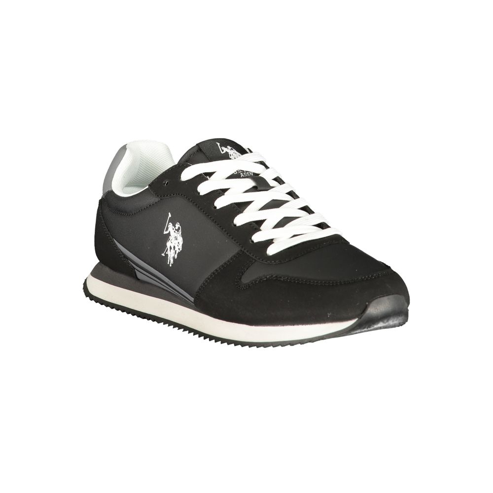 U.S. POLO ASSN. Black Polyurethane Men's Sneakers - Urban Style