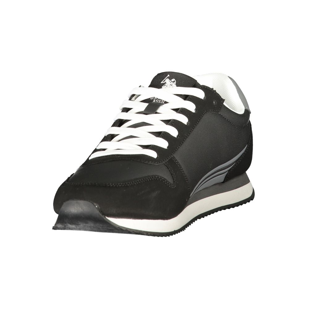 U.S. POLO ASSN. Black Polyurethane Men's Sneakers - Urban Style