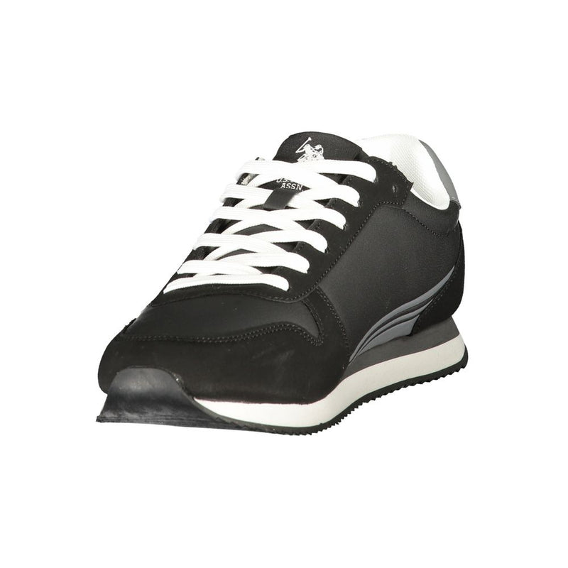 U.S. POLO ASSN. Black Polyurethane Men's Sneakers - Urban Style