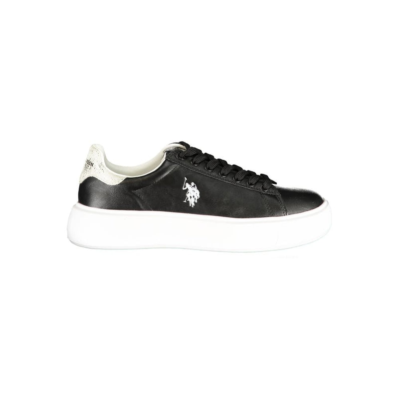 U.S. POLO ASSN. Black Women's Sneaker with Silver Details