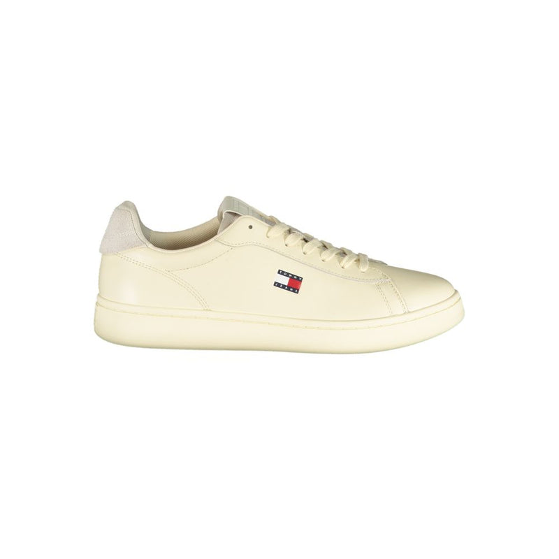 Tommy Hilfiger Beige Polyurethane Men's Sneaker