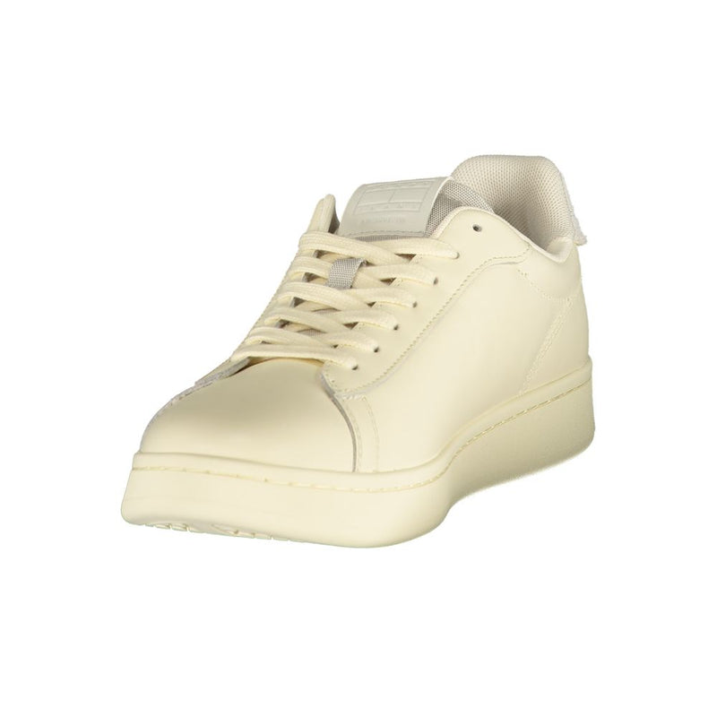 Tommy Hilfiger Beige Polyurethane Men's Sneaker