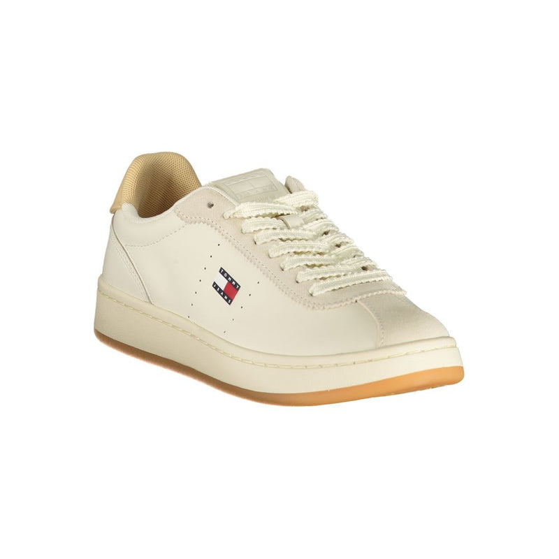 Tommy Hilfiger Beige Polyurethane Women's Sneaker - Stylish Comfort