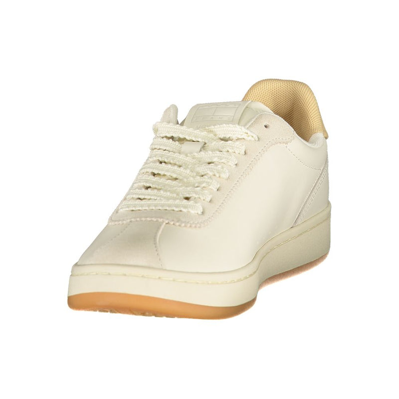 Tommy Hilfiger Beige Polyurethane Women's Sneaker - Stylish Comfort