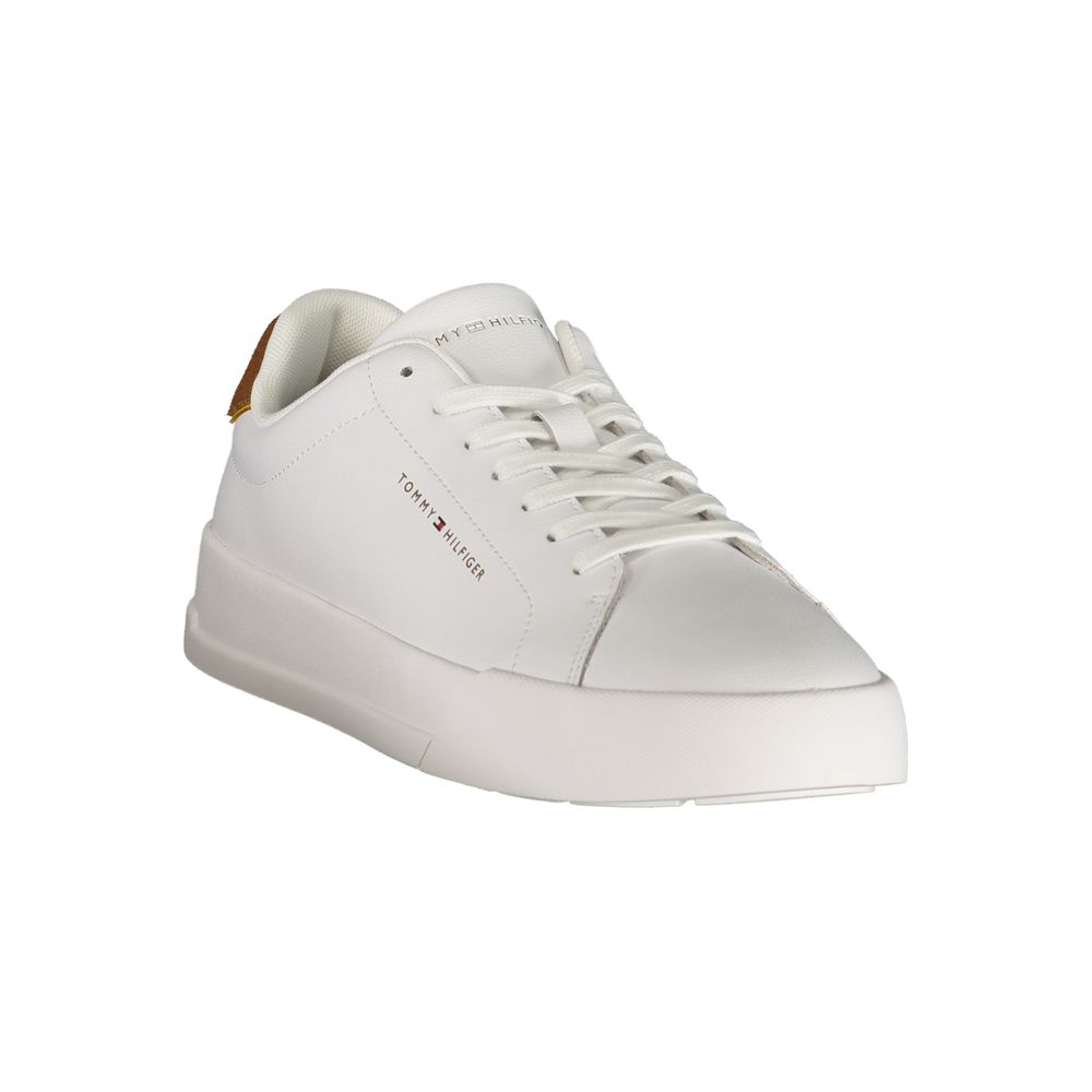 Tommy Hilfiger White Polyester Athletic Sneakers for Men